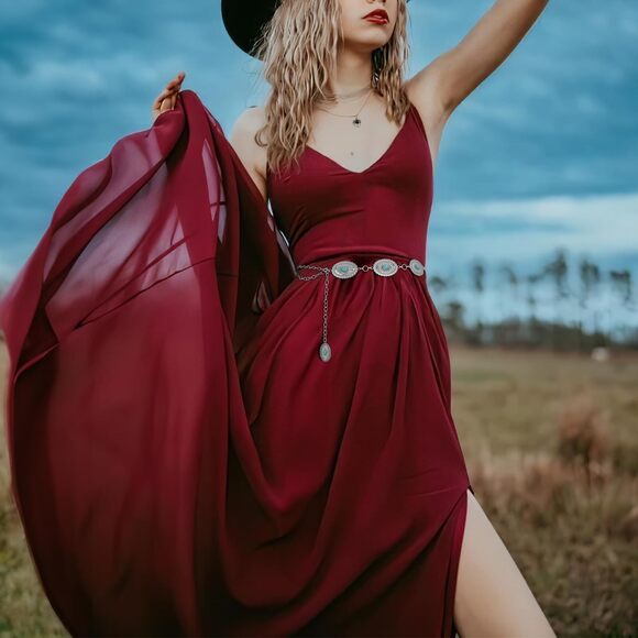 Chain Belt Concho Belts For Women, Turquoise Belts For Women Western Waist💕 - Picture 8 of 8